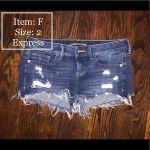 Express denim shorts